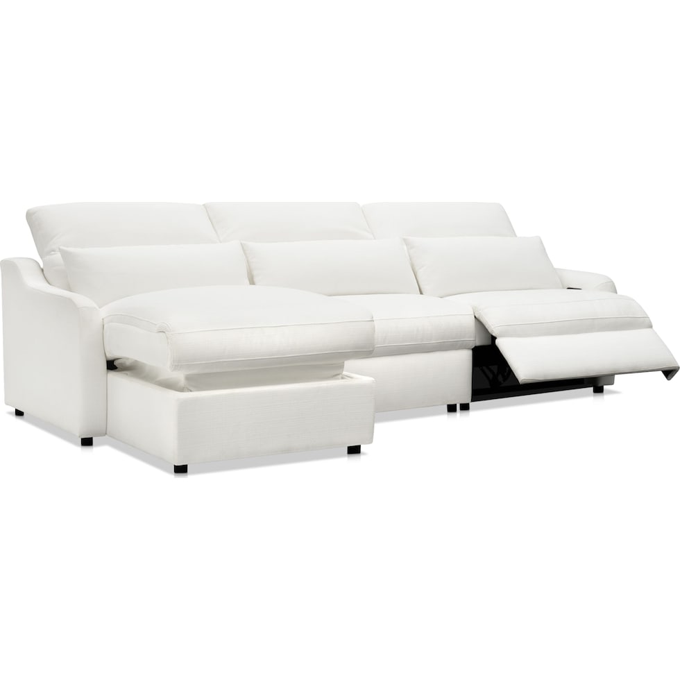 gentry white sectional   