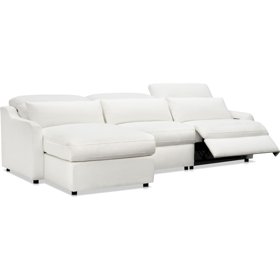 gentry white sectional   