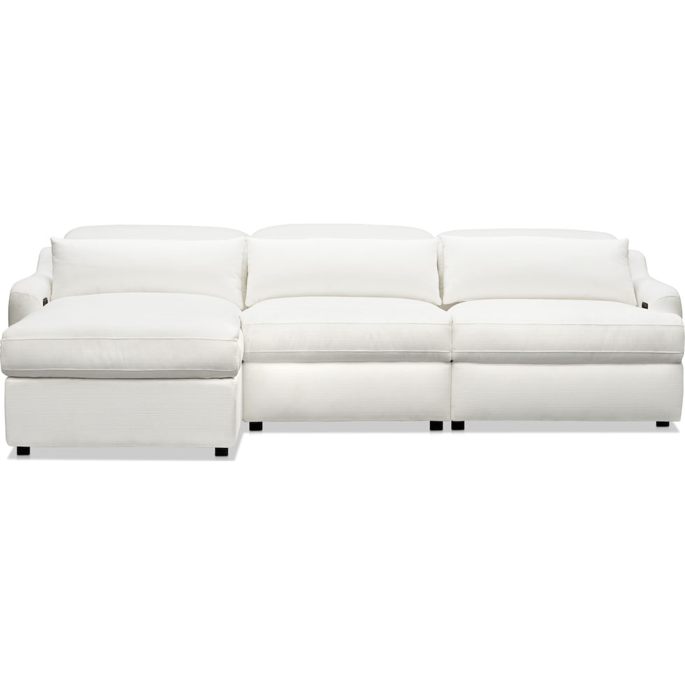 gentry white sectional   