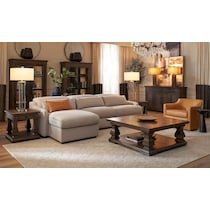 gentry white sectional   