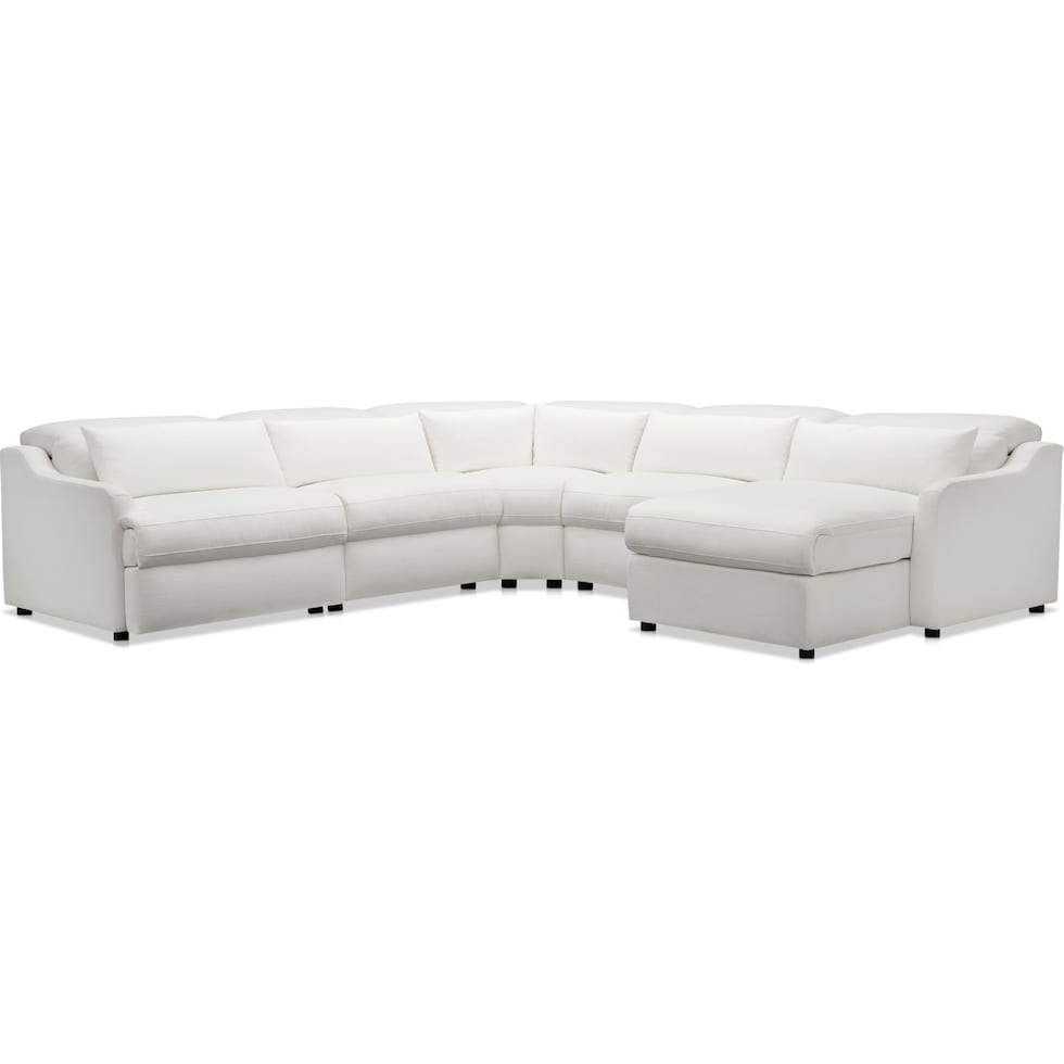 gentry white sectional   