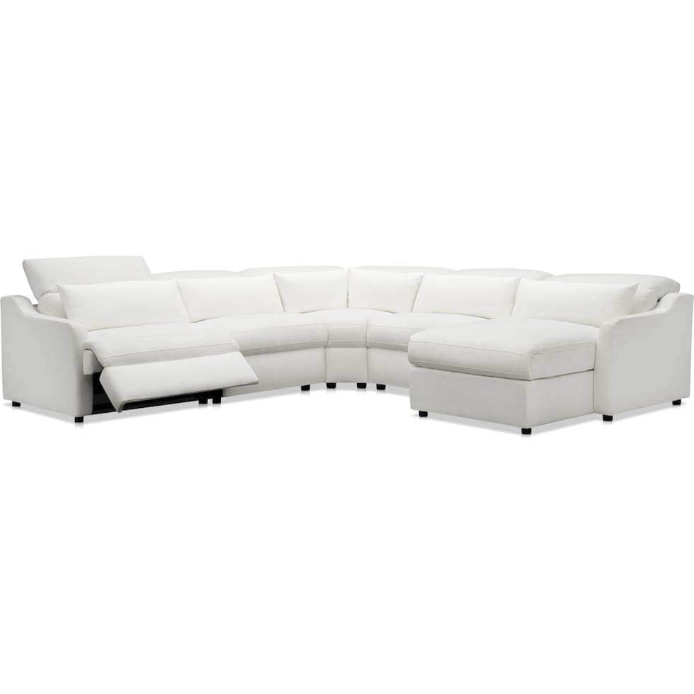 gentry white sectional   