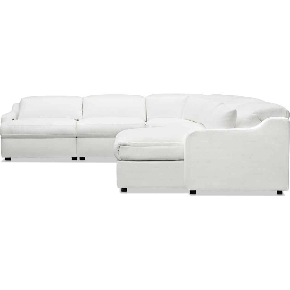 gentry white sectional   