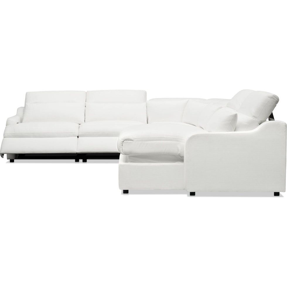 gentry white sectional   