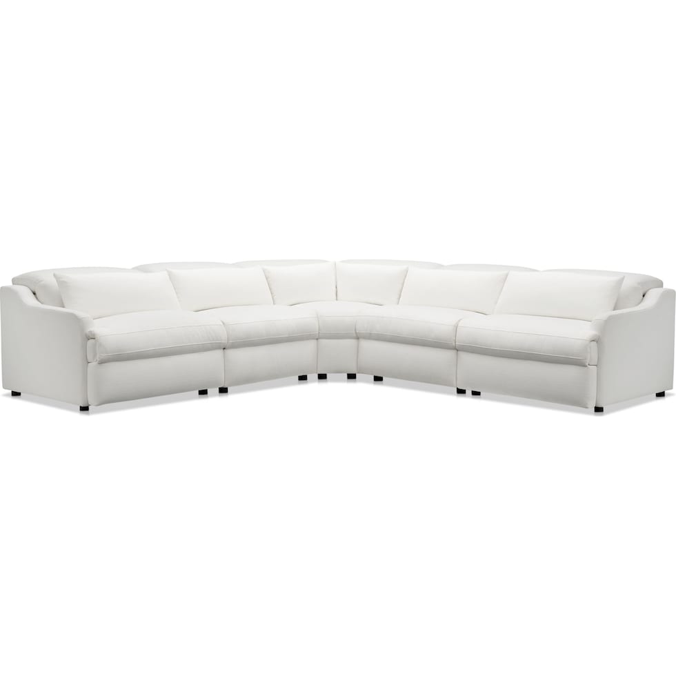 gentry white sectional   