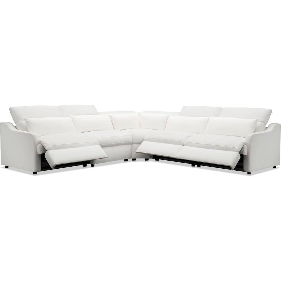 gentry white sectional   