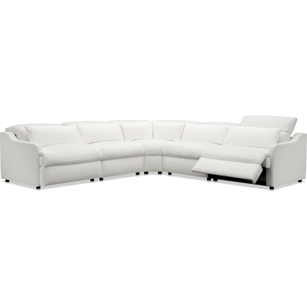 gentry white sectional   