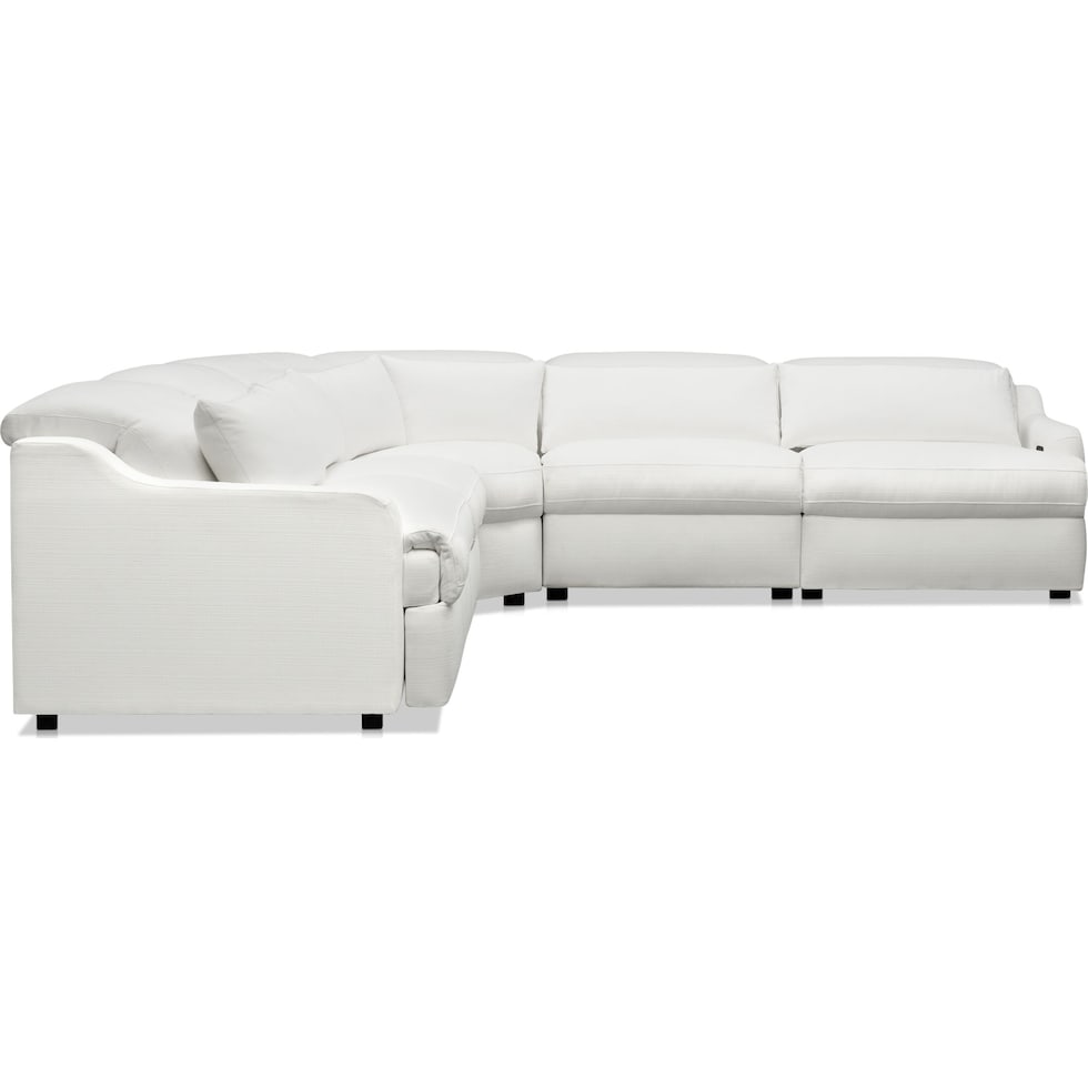 gentry white sectional   