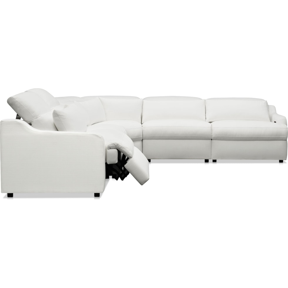 gentry white sectional   