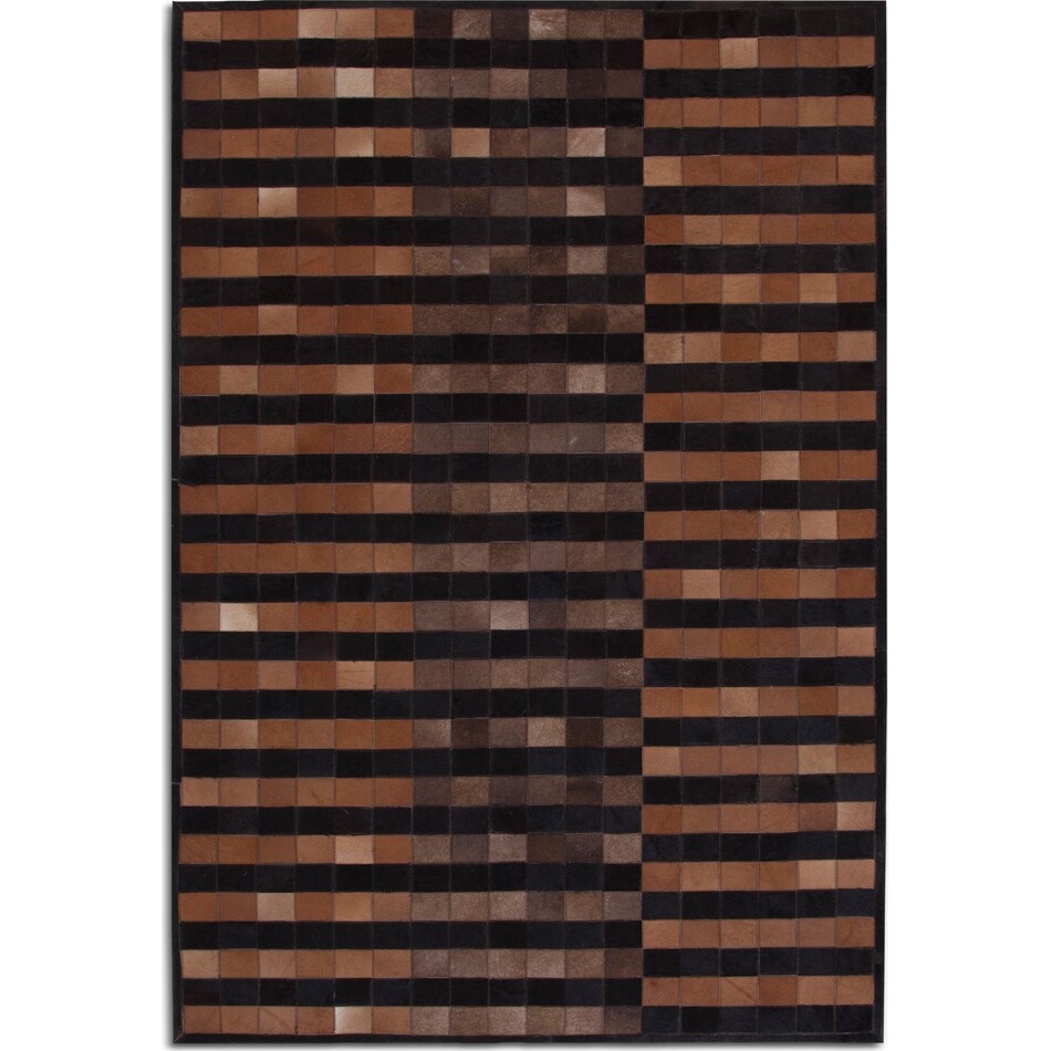 geo hide dark brown area rug  x    