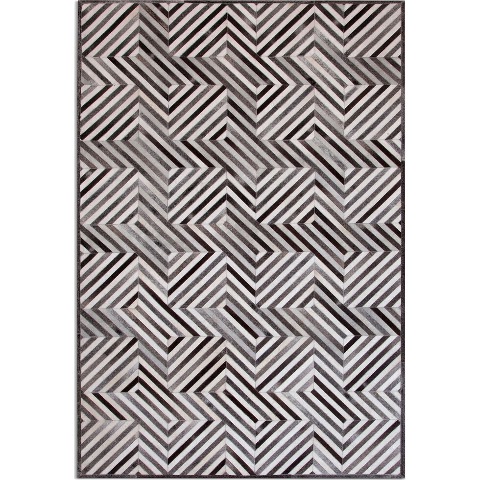 geo hide gray area rug  x    