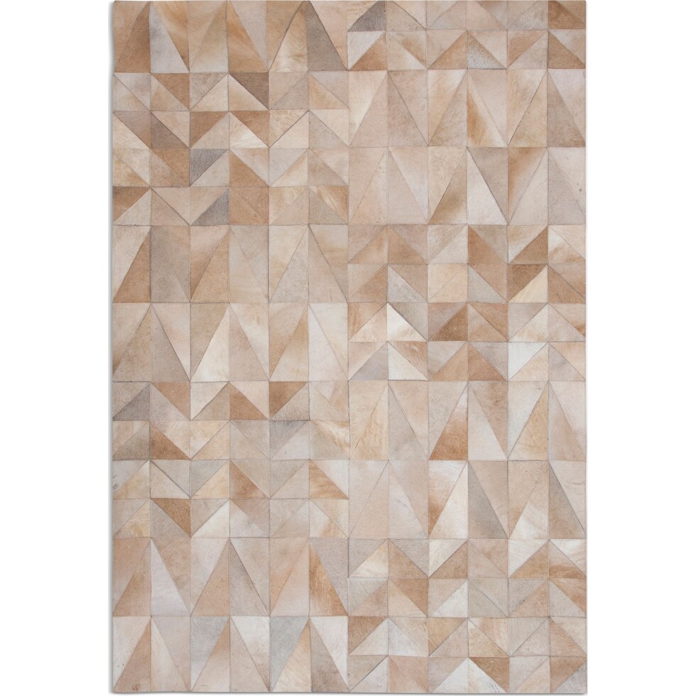 geo hide light brown area rug  x    