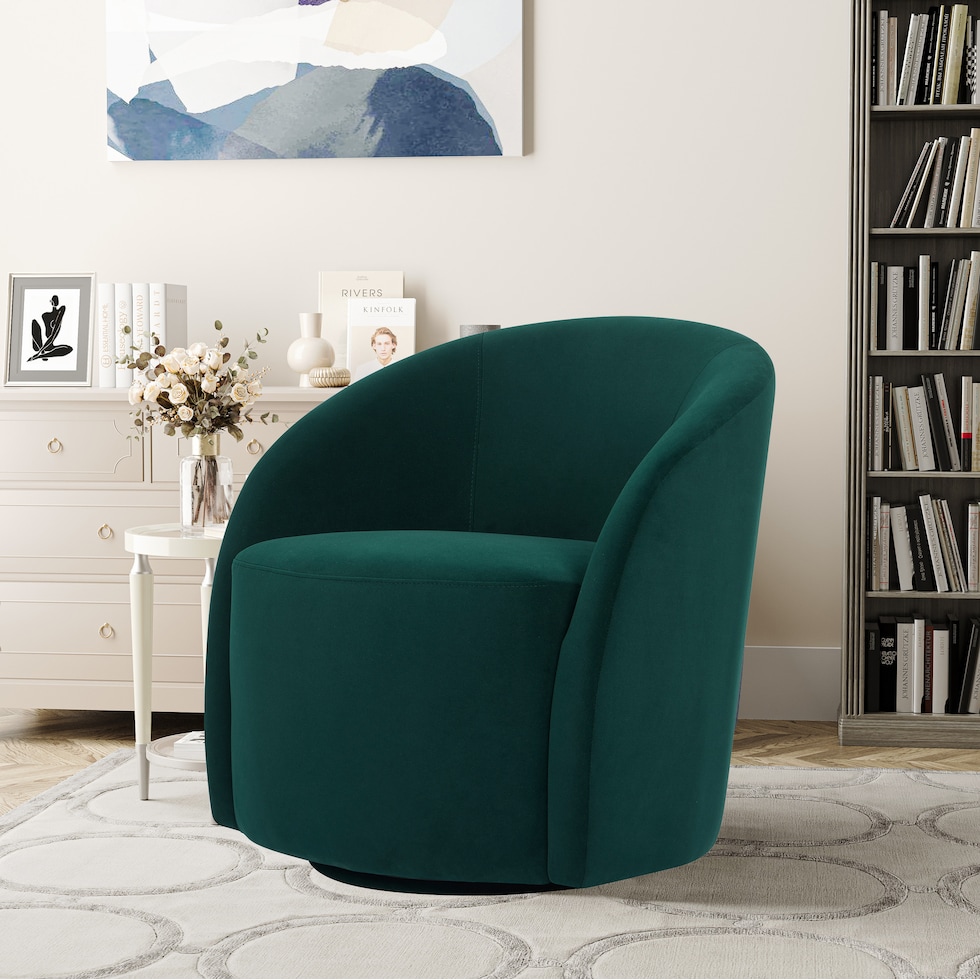 georgia green accent chair   