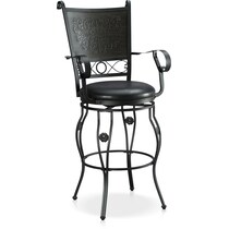 gerald black bar stool   