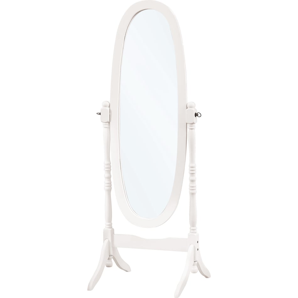 geraldine white floor mirror   