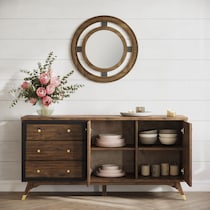 gertrude light brown console table   