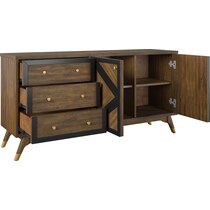 gertrude light brown console table   