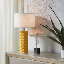 gibbsite yellow table lamp   