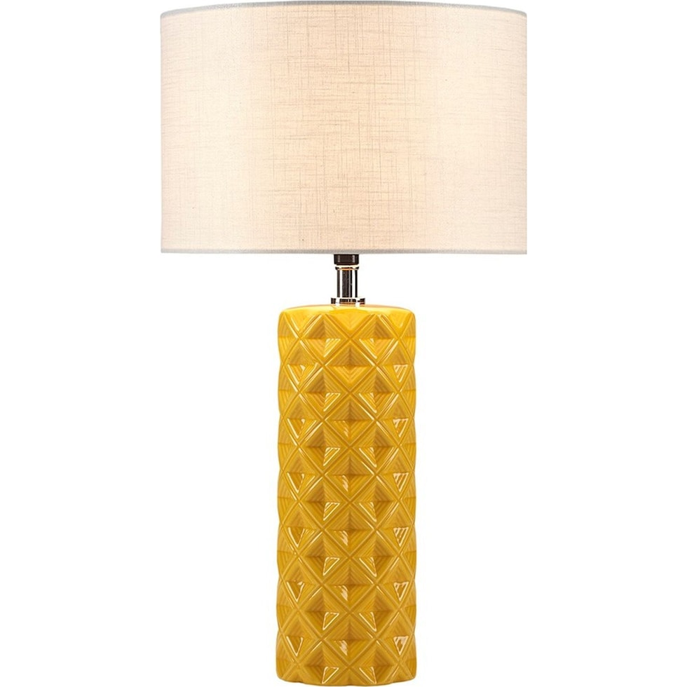 gibbsite yellow table lamp   