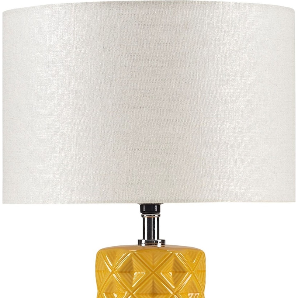 gibbsite yellow table lamp   