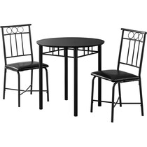 gideon black  pc dining set   