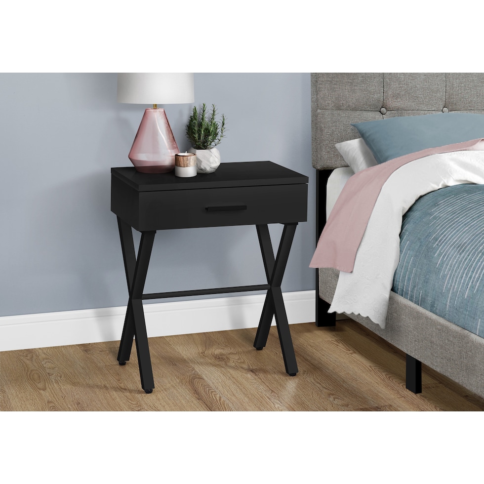 gillespie black end table   