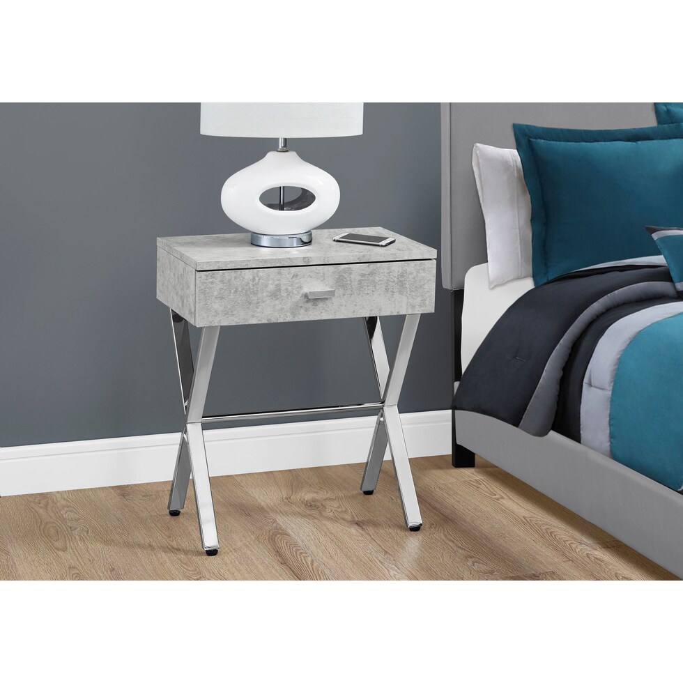 gillespie gray end table   