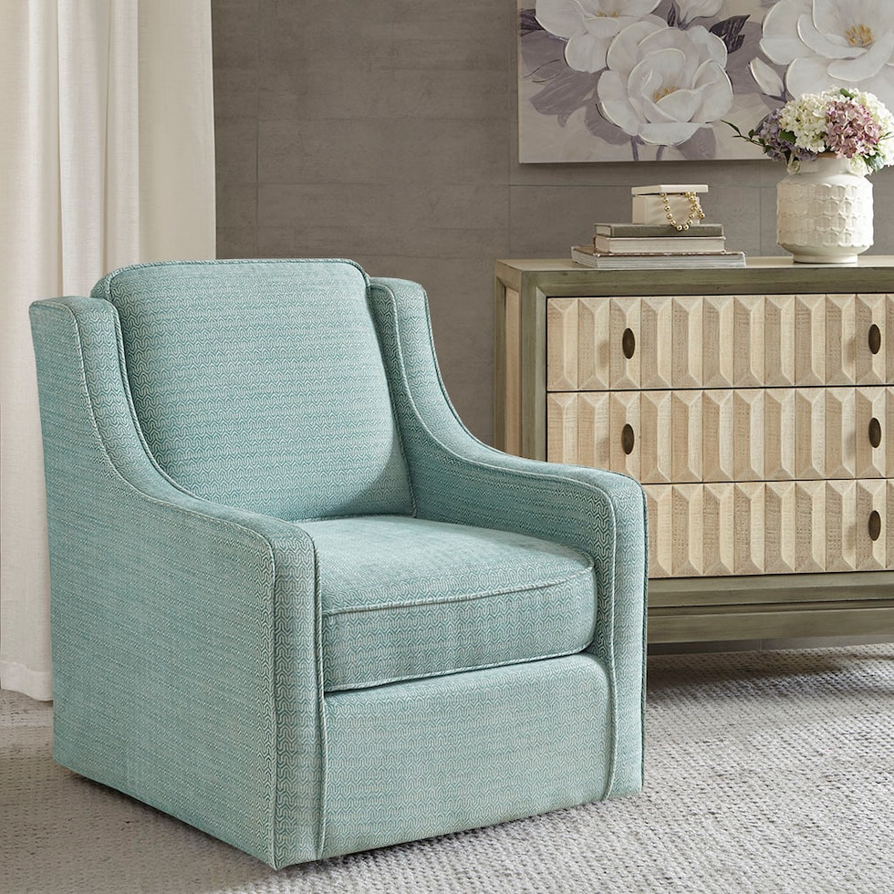 gilmher blue accent chair   