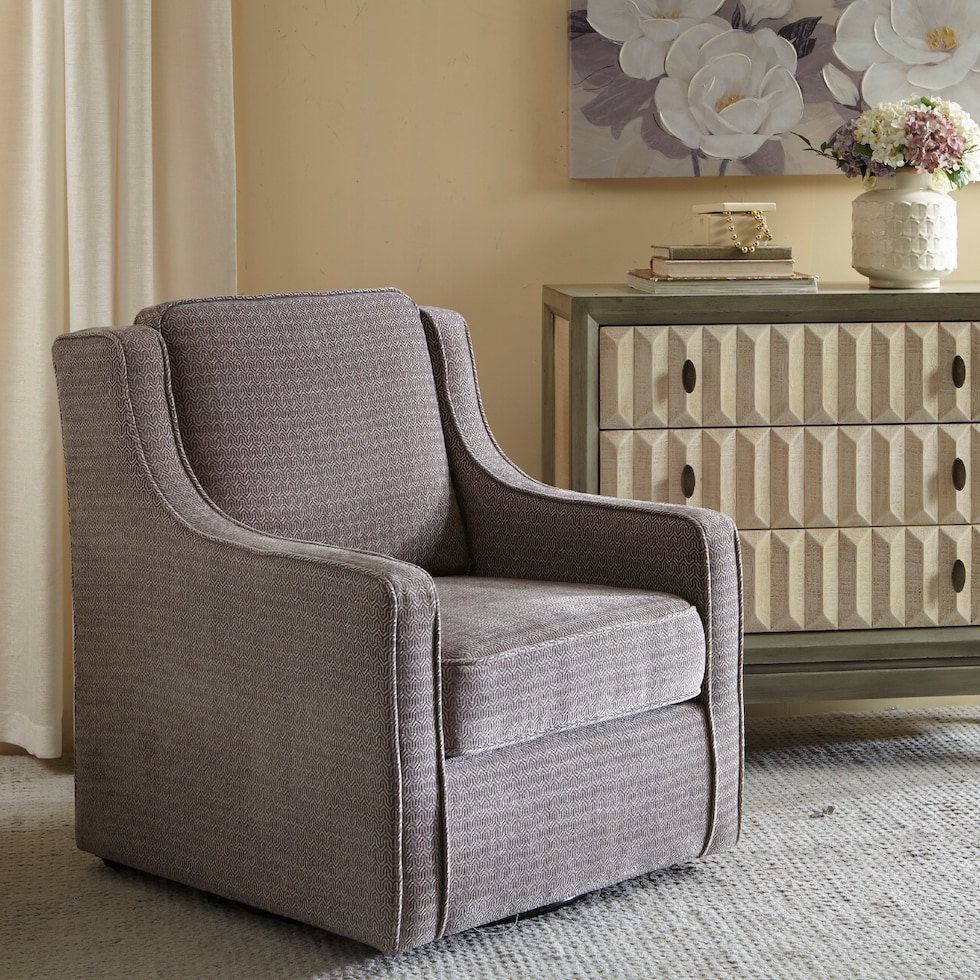 gilmher gray accent chair   