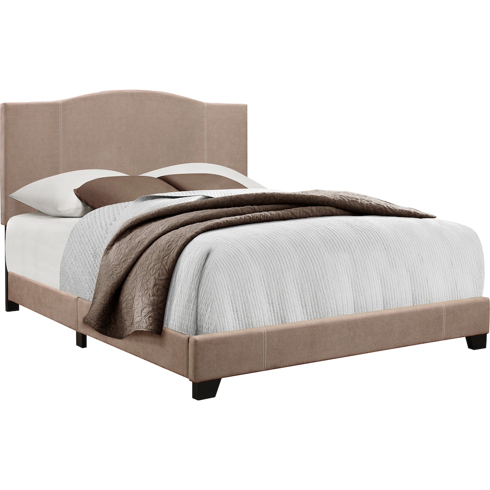 gina light brown full bed   