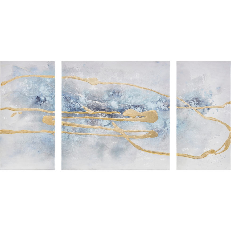 gioia blue gold wall art   