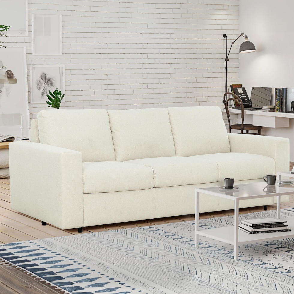 giotto white queen sleeper sofa   