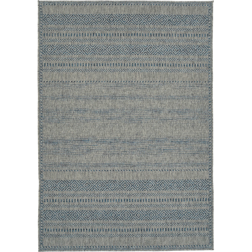 girona blue outdoor area rug   