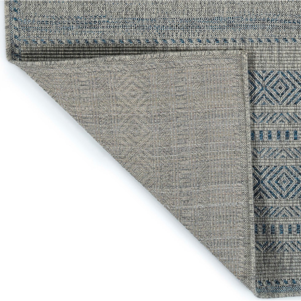 girona blue outdoor area rug   