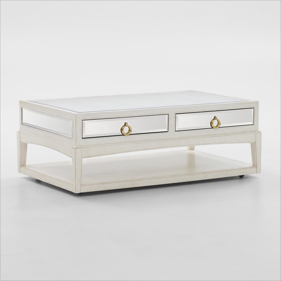giselle white coffee table   