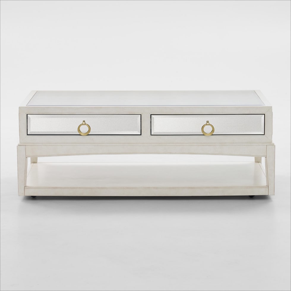 giselle white coffee table   