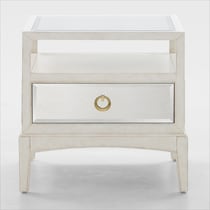 giselle white end table   