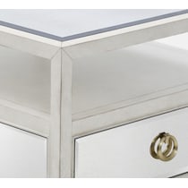 giselle white end table   