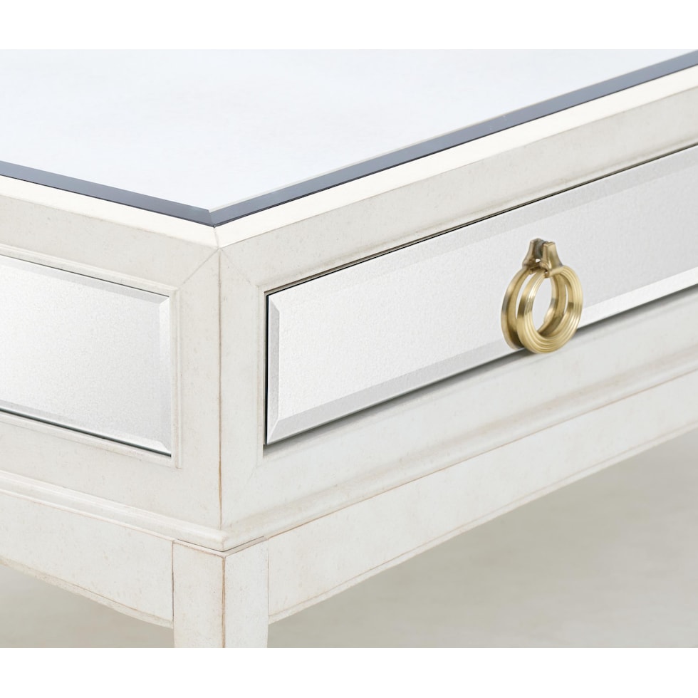 giselle white end table   