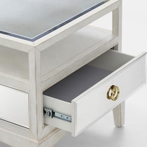 giselle white end table   