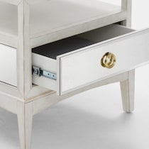 giselle white end table   