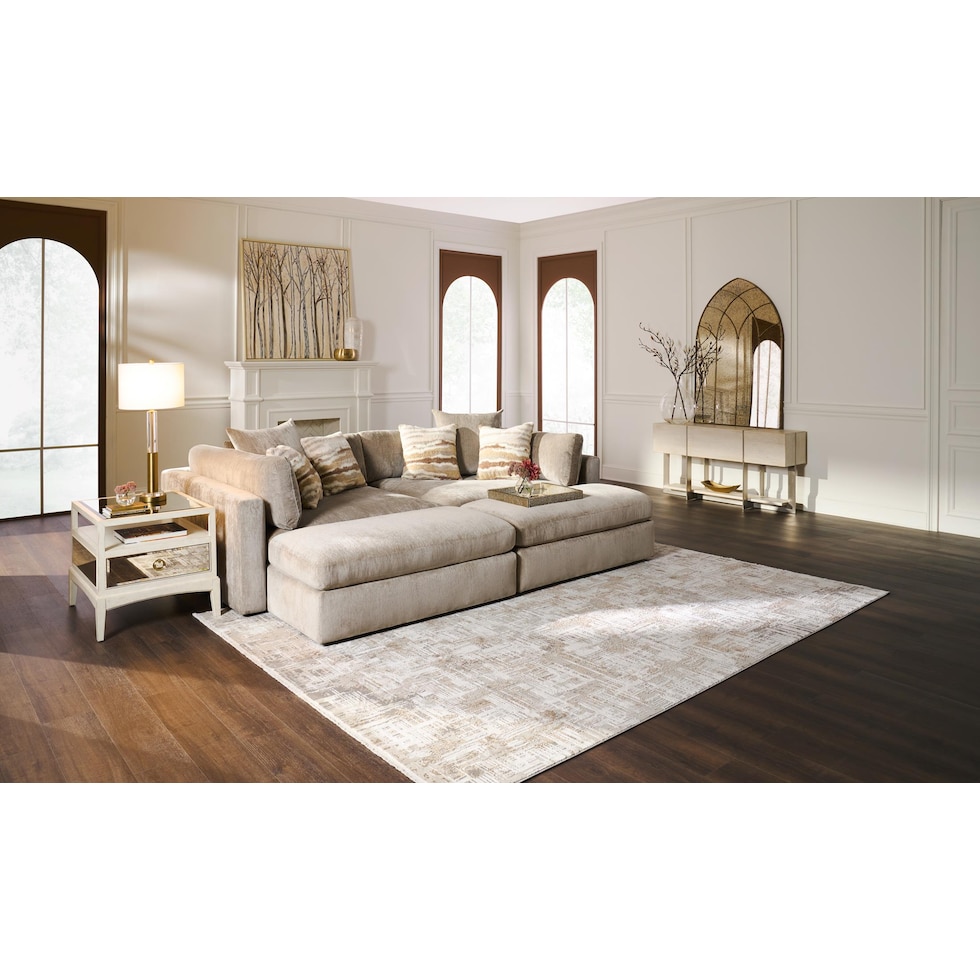 giselle white end table   