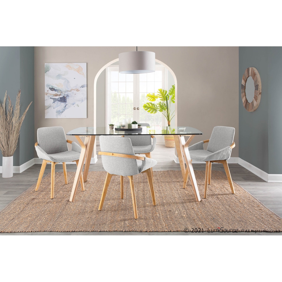 glasgow gray dining chair   