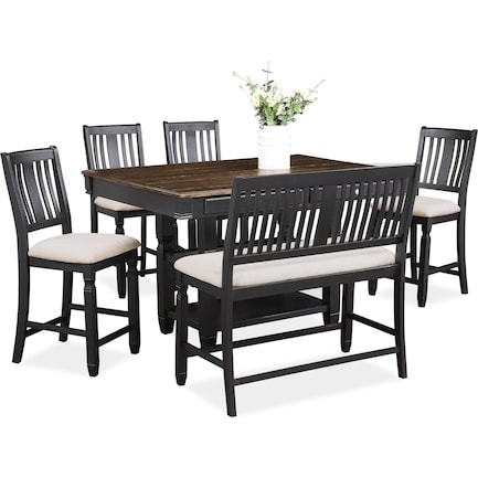 Glendale Kitchen Island 4 Stools And, Value City Furniture Dining Room Table And Chairs Set Of 4