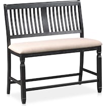 glendale black counter height bench   
