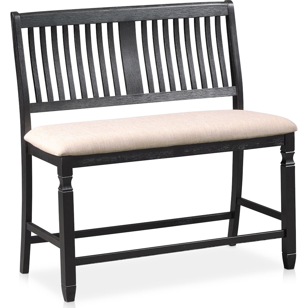 glendale black counter height bench   