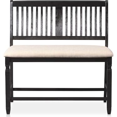 Glendale Counter-Height Bench - Black