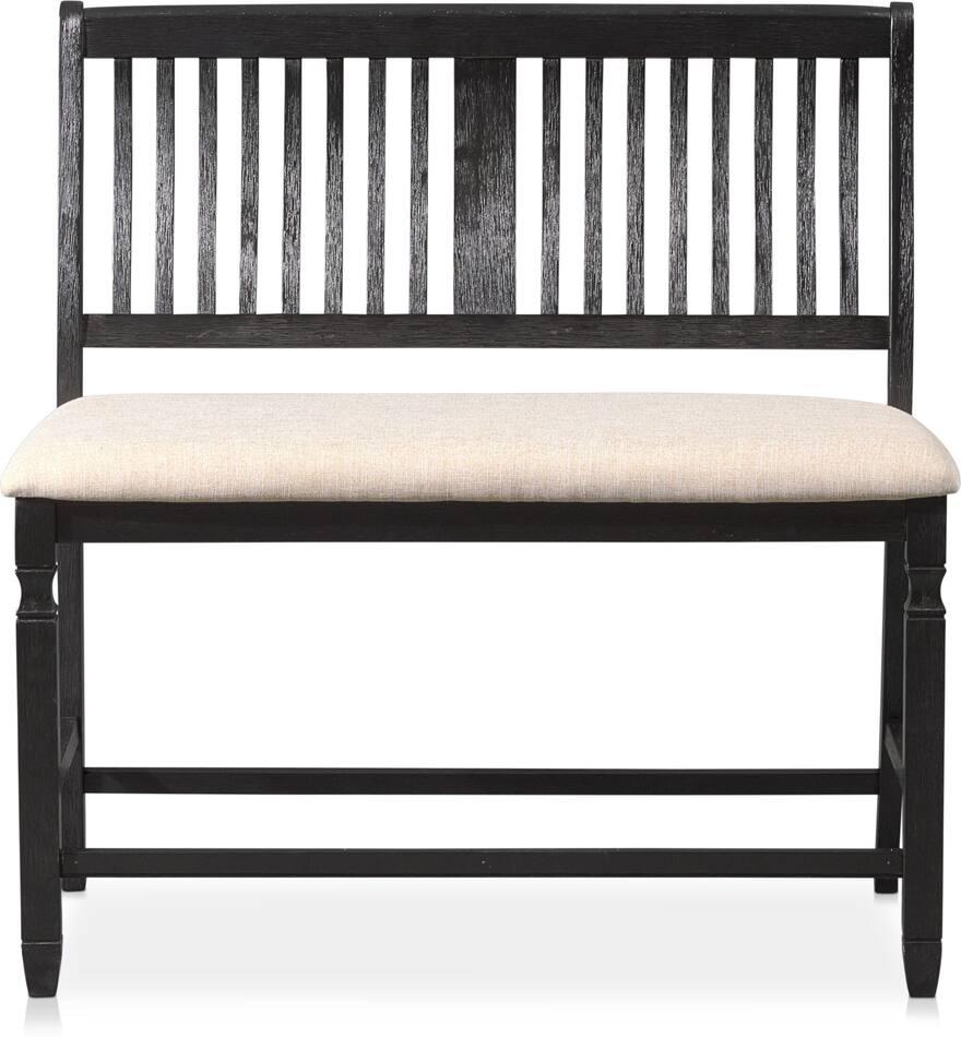 Glendale CounterHeight Bench Black Value City Furniture