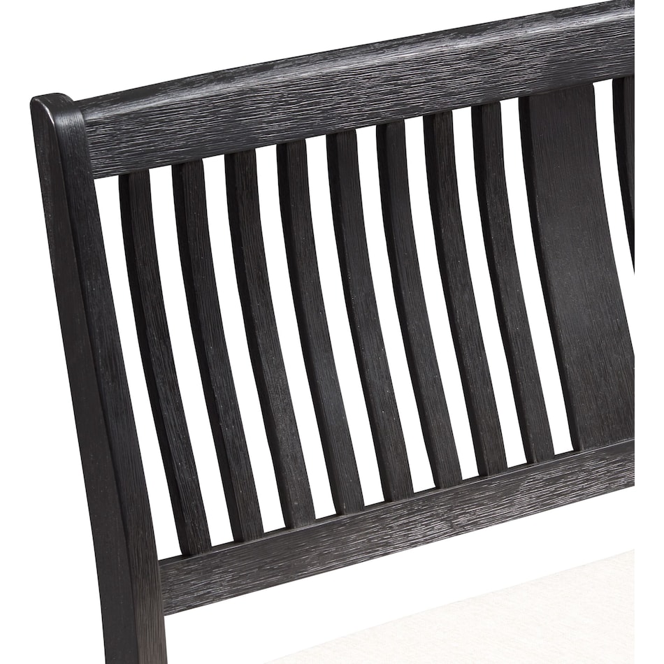 glendale black dining bench   