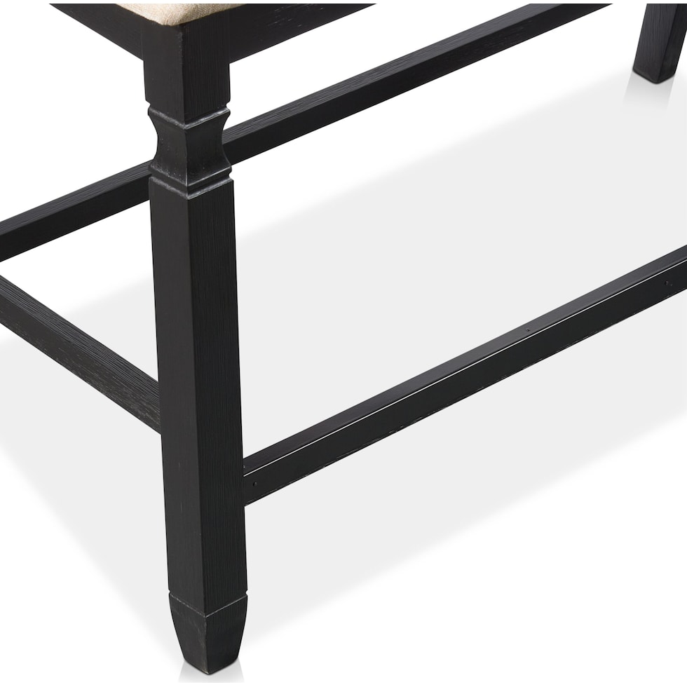 glendale black dining bench   